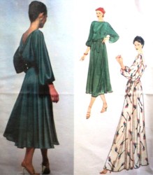 2193 SILVERMAN LONG DRESS LENGTHS BK COWL PATTERN 8, 10,12,16